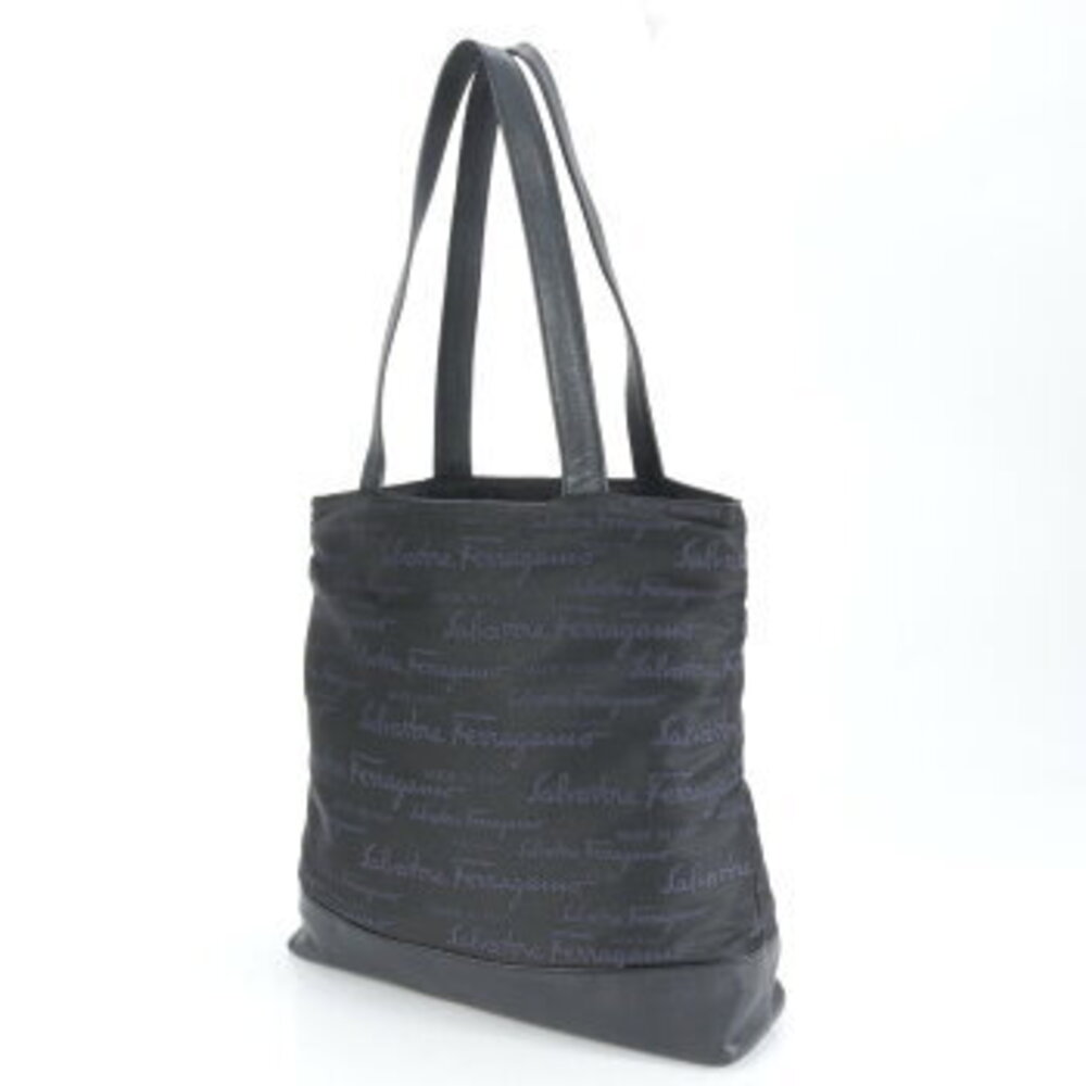 Salvatore Ferragamo document bag leather ECE tote business black shoulder